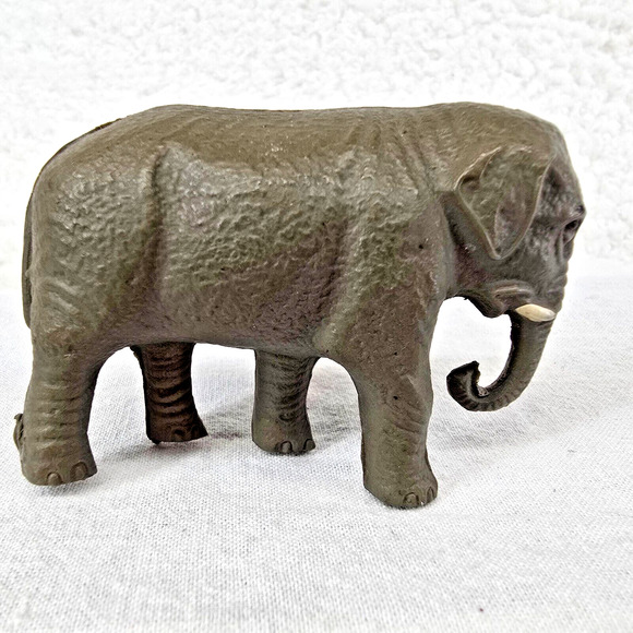 Viscoloid VCO Elephant Figure Celluloid 2" Trunk Down w Tusks Vtg 1930s - Picture 8 of 12